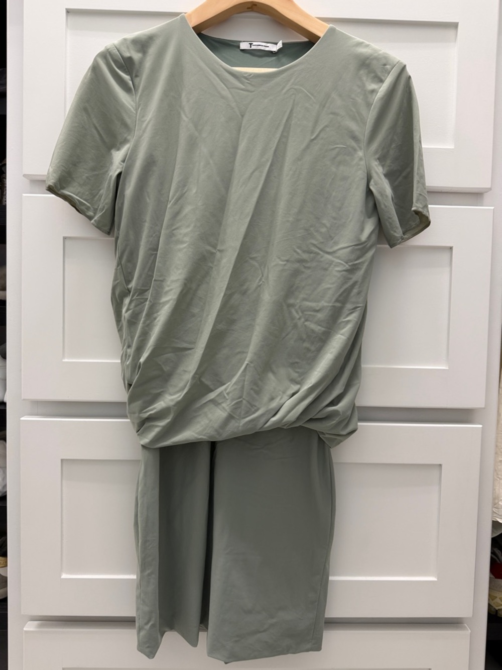 T Alexander Wang Sage Green Short Dress